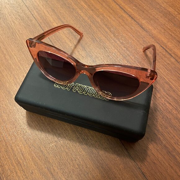 Hot Futures Boogie Love Pink Ombre Cat Eye Oversized Sunglasses purple - Picture 3 of 3